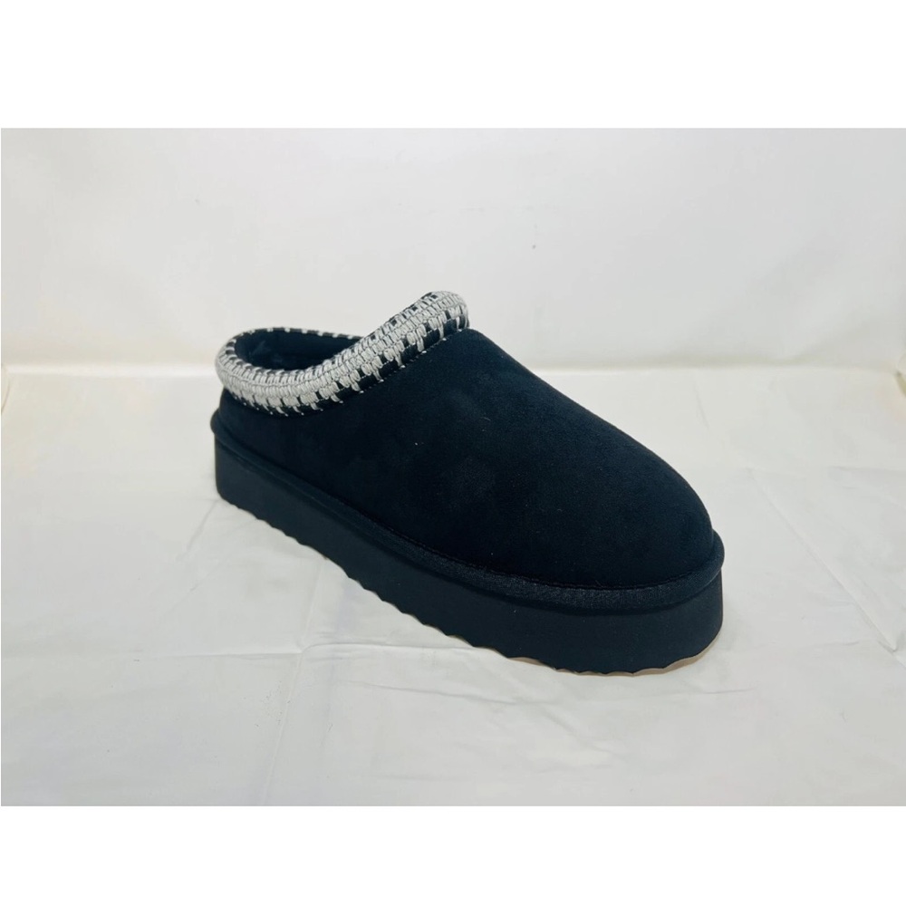 Steve Madden Black Mules with White Stitching